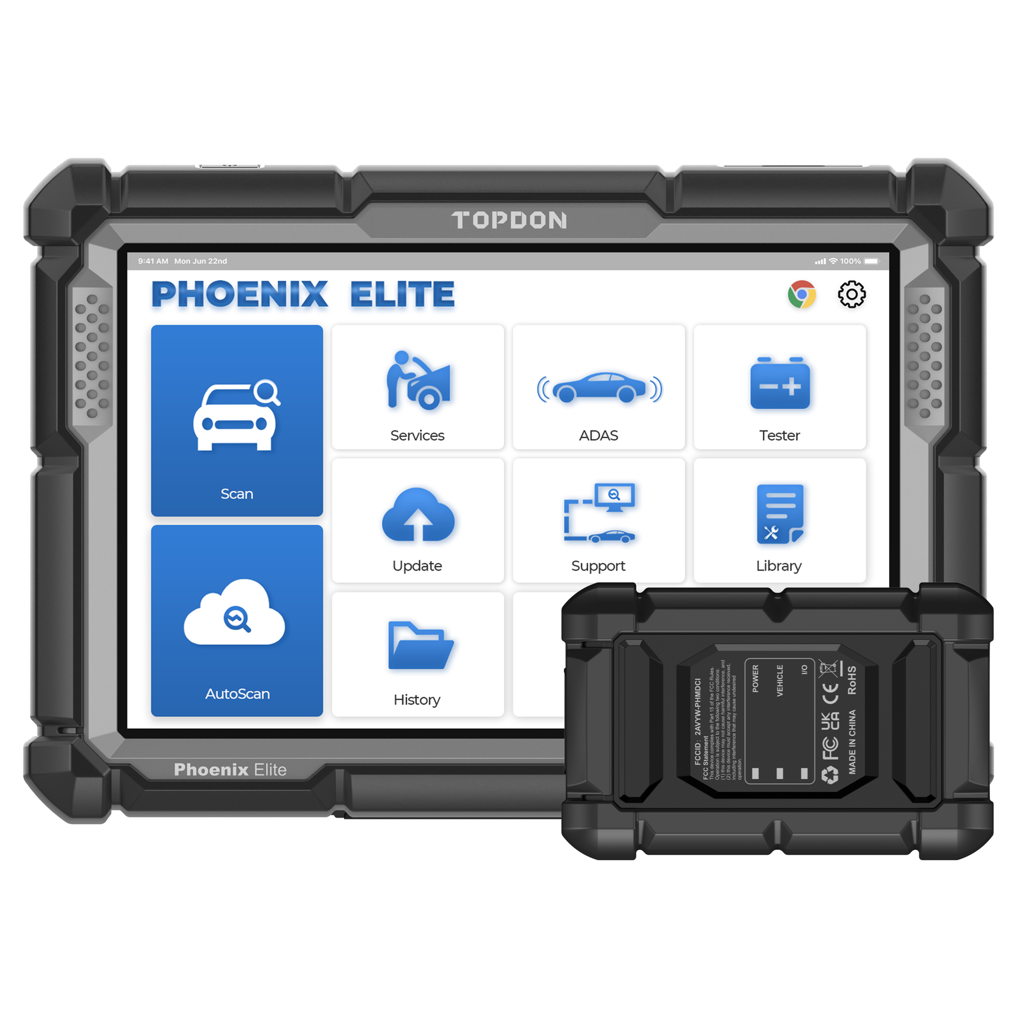 TOPDON OE-Level Diagnostic Scanner - Phoenix Elite, Full-System Diagnostics, ADAS Calibration, Model# Phoenix Elite